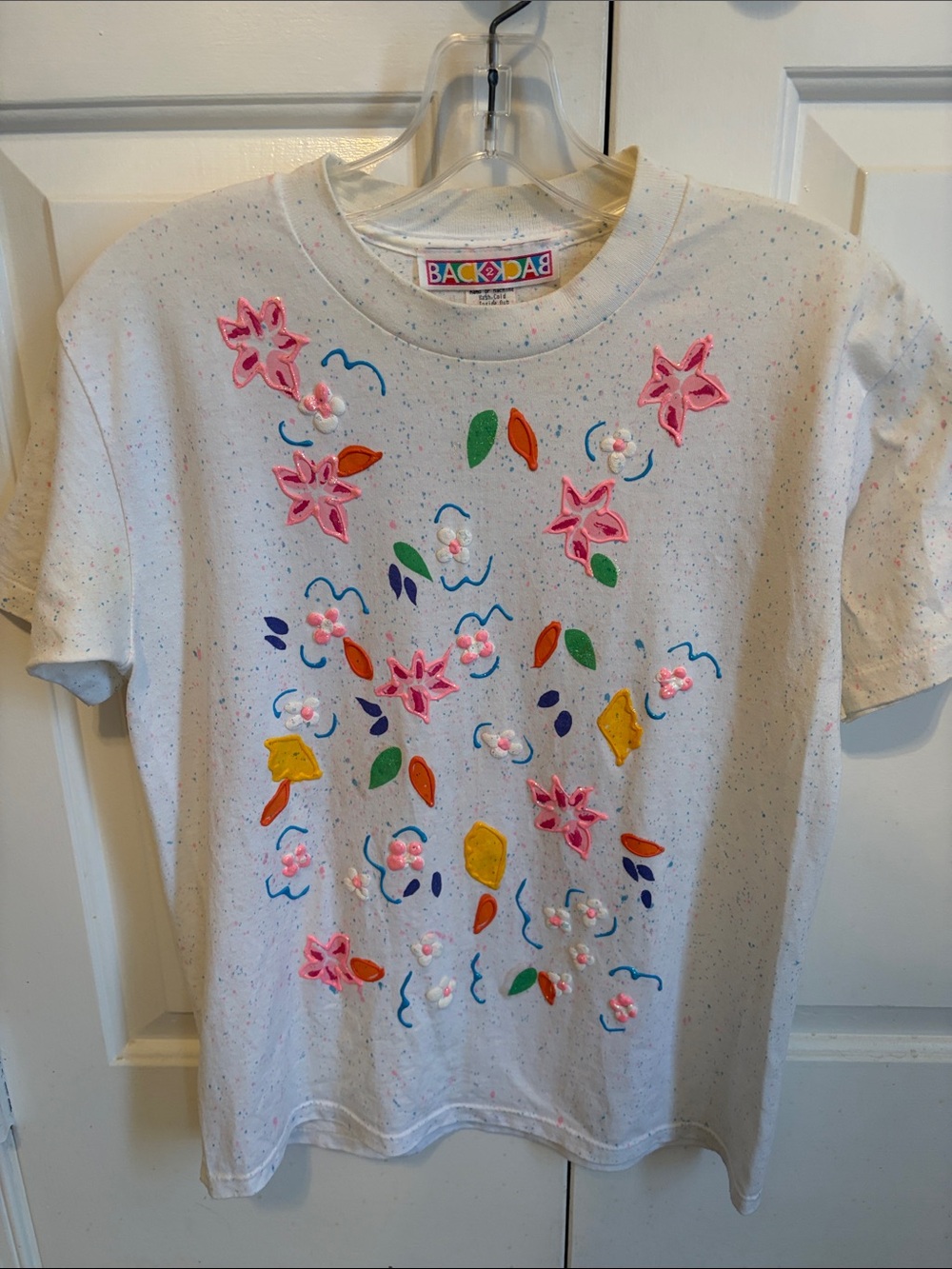 Colorful Painted  Short Sleeve Top